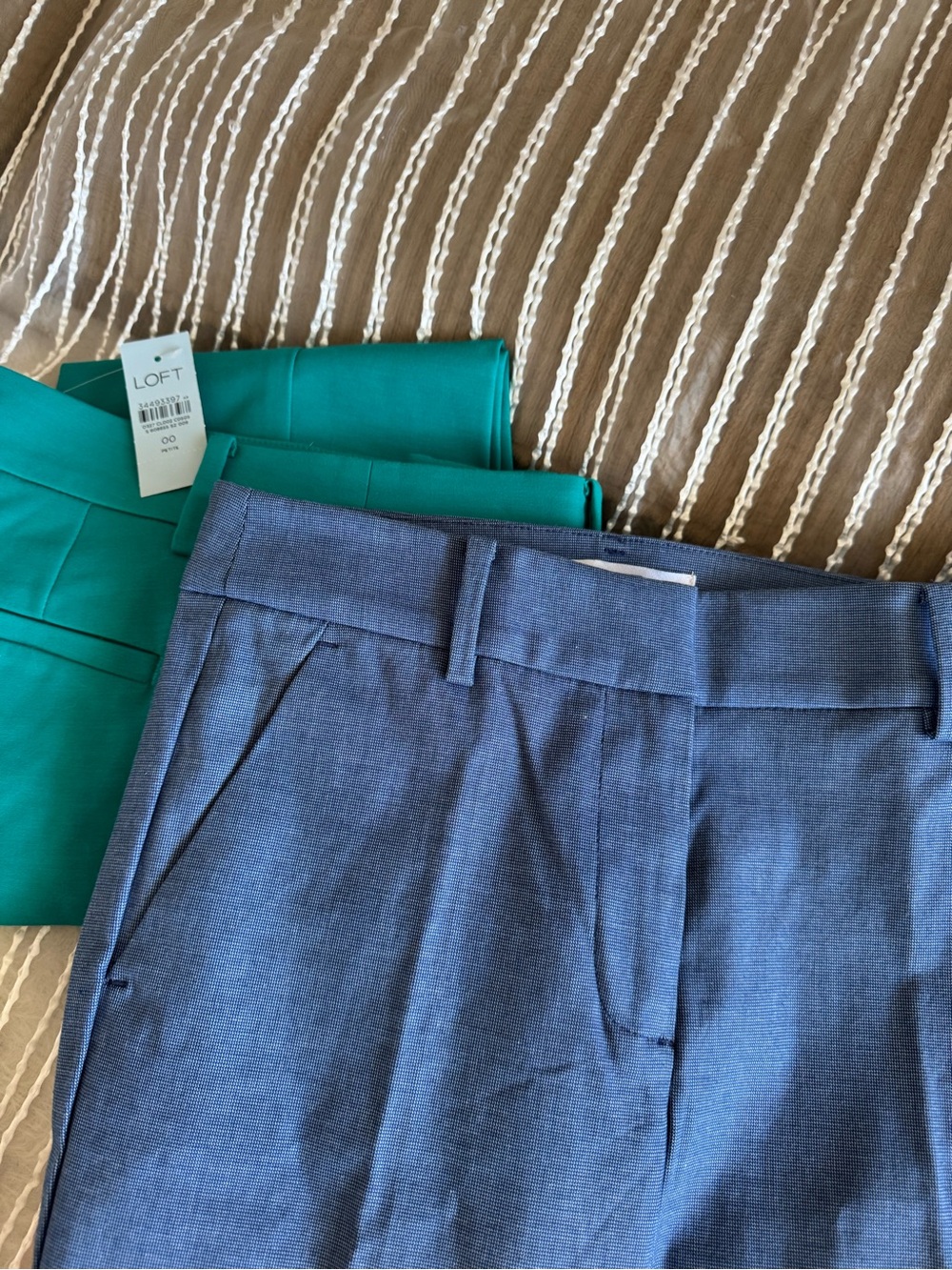LOFT Riviera slim-fit Pants 00P Blue nwot